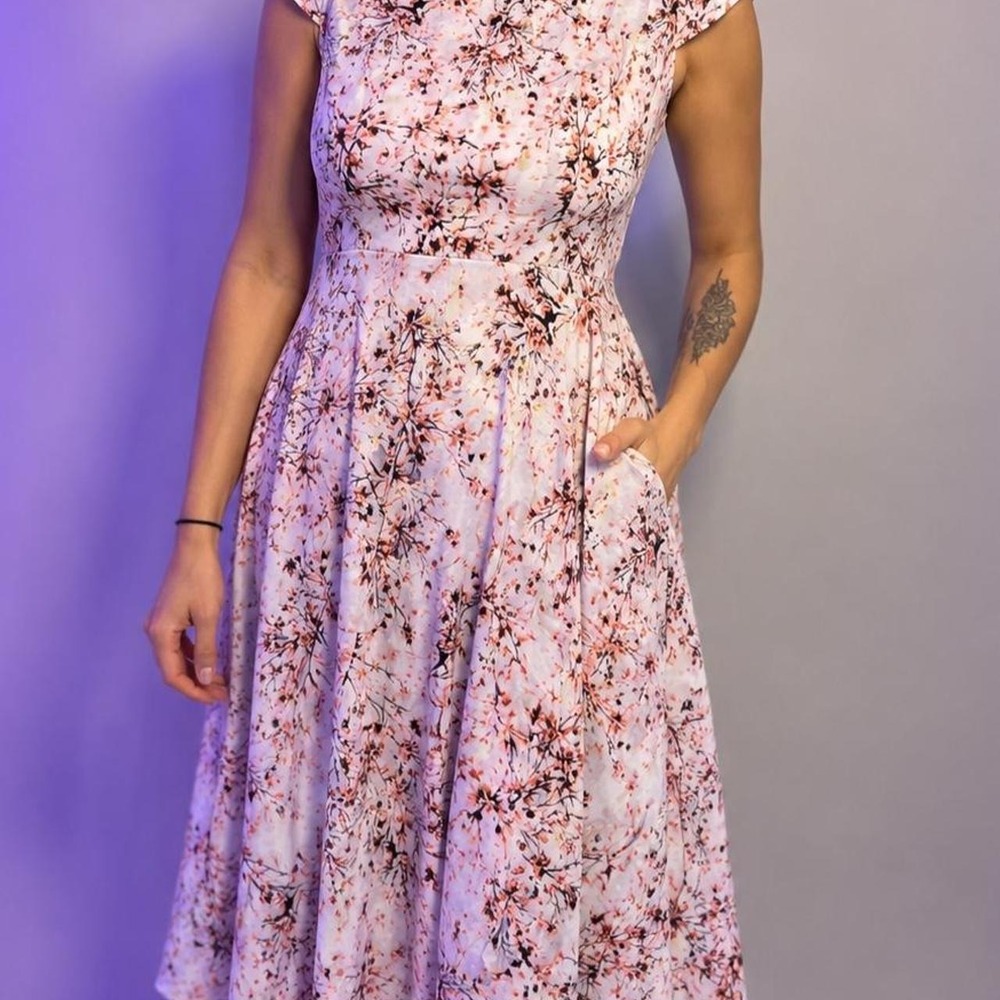 LBISSE cherry blossom maxi dress